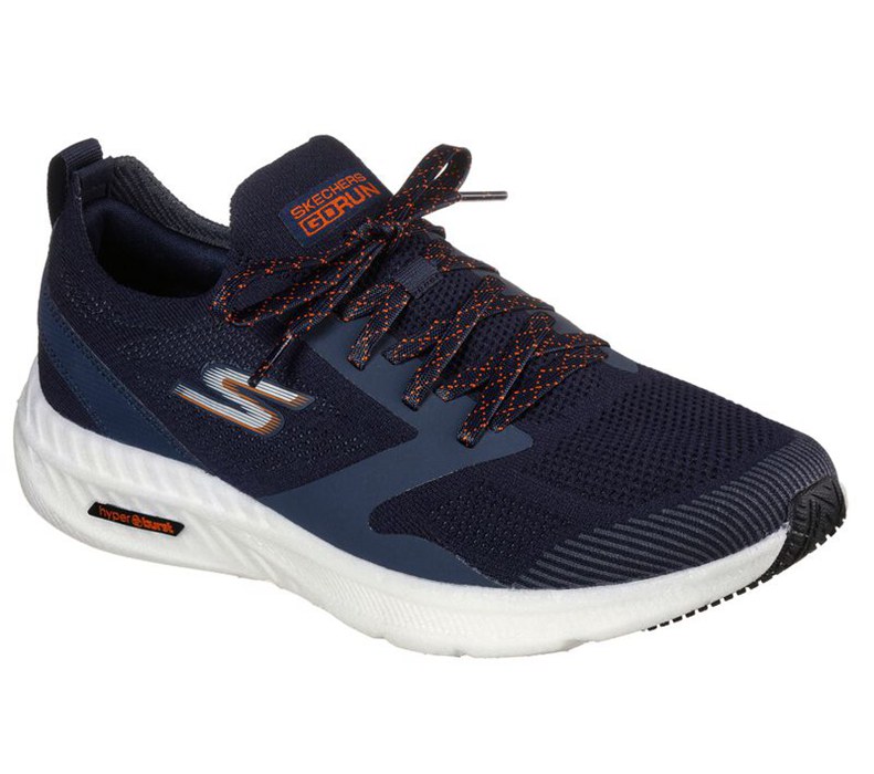 Skechers Gorun Hyper Burst - Mens Running Shoes Navy/Orange [AU-NR3407]